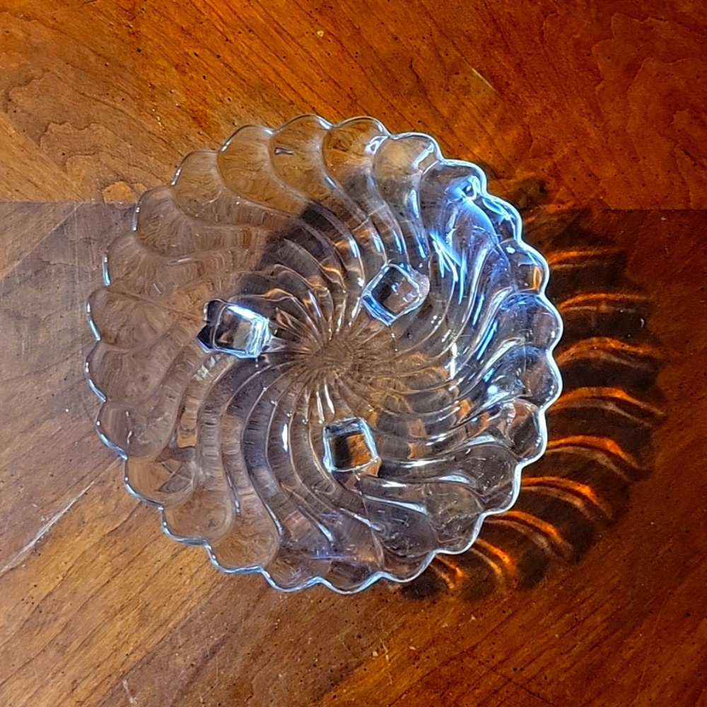 Vtg Fostoria Glass COLONY Clear 3-toed Footed Bonbon Bowl Elegant Glassware